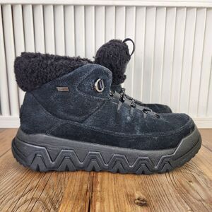 UGG TerreTrail Womens Sz 7.5 Black Cozy Lace Waterproof Winter Boots 1158210